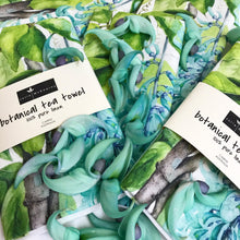 Load image into Gallery viewer, Linen Tea Towel - JADE VINE by Julie McEnerny