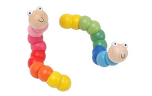 Load image into Gallery viewer, Wooden jointed worm - PINK