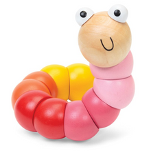 Load image into Gallery viewer, Wooden jointed worm - PINK