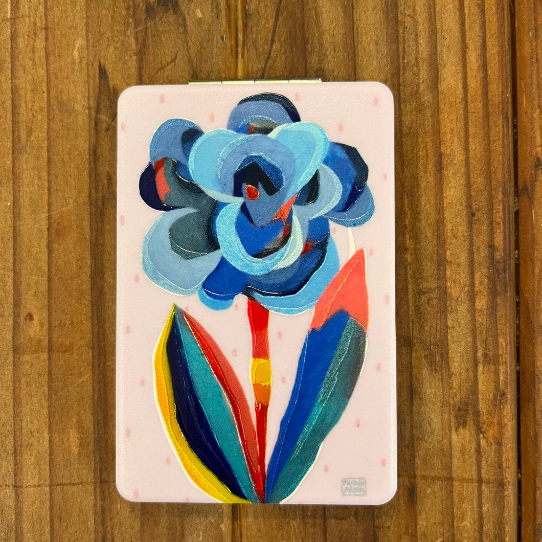 Pocket Compact Mirror - FLOWER