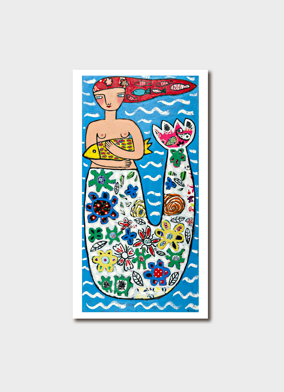 Greeting Card by Rebecca Cool - MERMAID