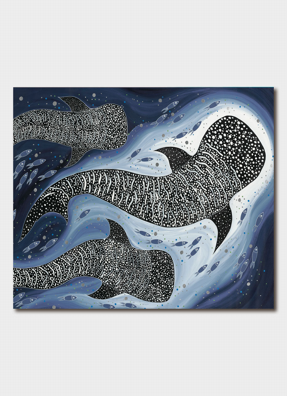 Greeting Card by Melanie Hava - WHALE SHARKS