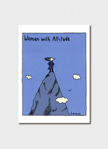 Greeting Card by Judy Horacek - WOMAN WITH ALTITUDE