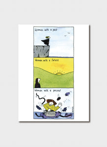 Greeting Card by Judy Horacek - WOMAN WITH A PRESENT