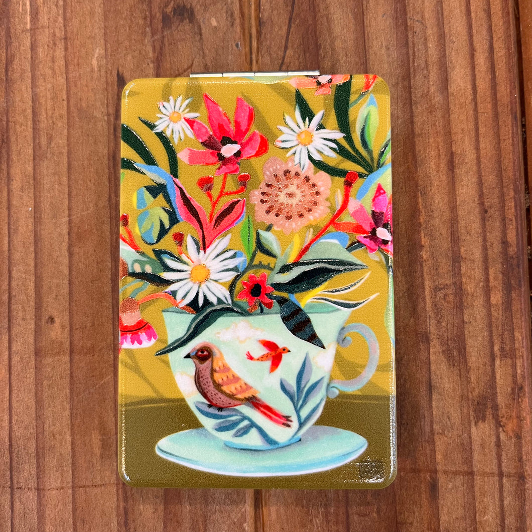 Pocket Compact Mirror - CUP OF TEA