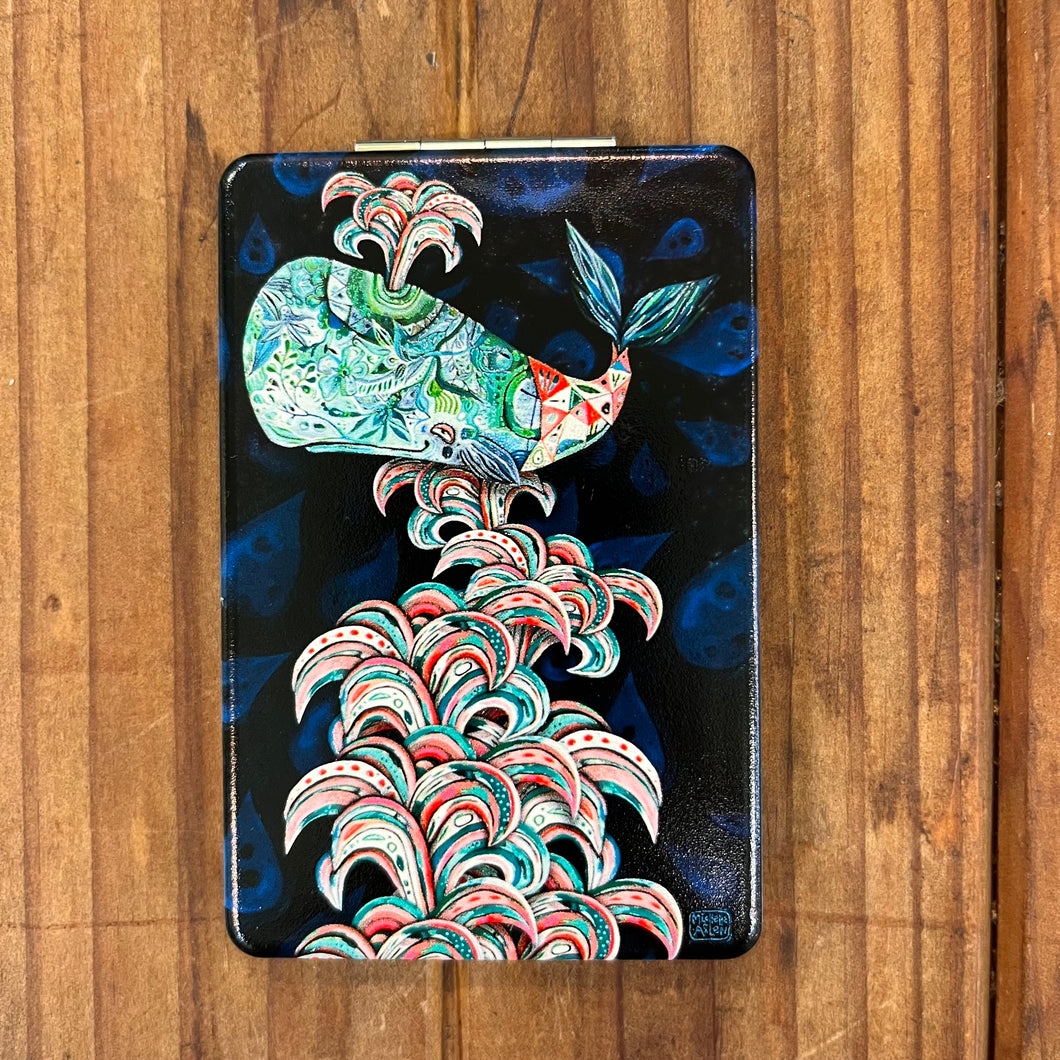 Pocket Compact Mirror - WHALE