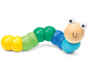 Wooden jointed worm - BLUE