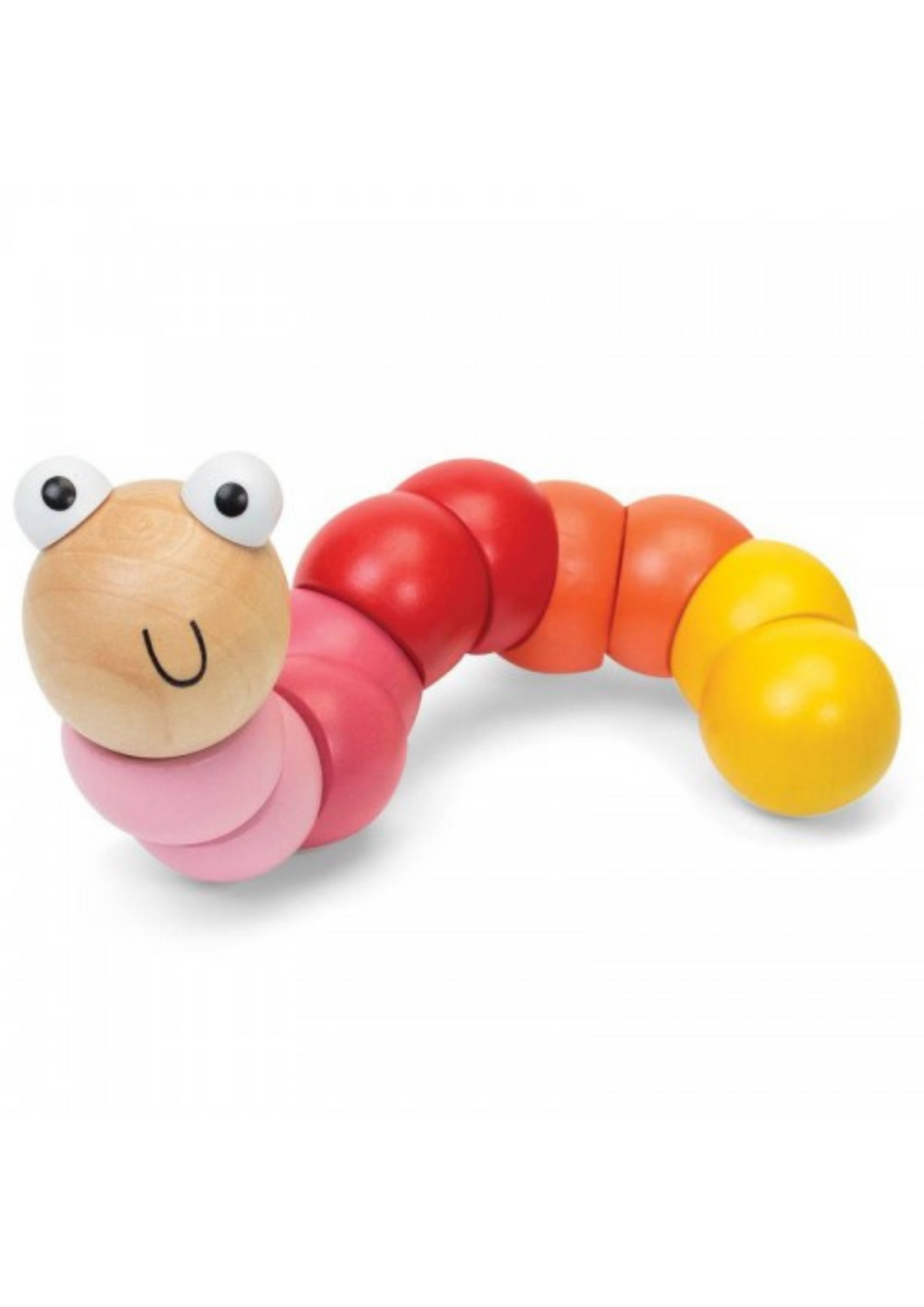 Wooden jointed worm - PINK